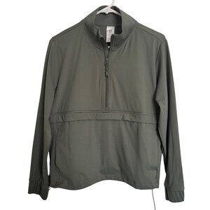 Members Mark Travel Pullover Size Medium 1/4 Zip Up Olive Green NWT